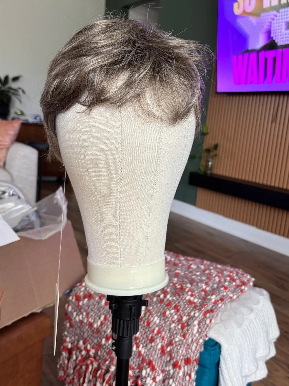 Envy Tiffany Petit Short Layered Pixie Wig - mixed grey
